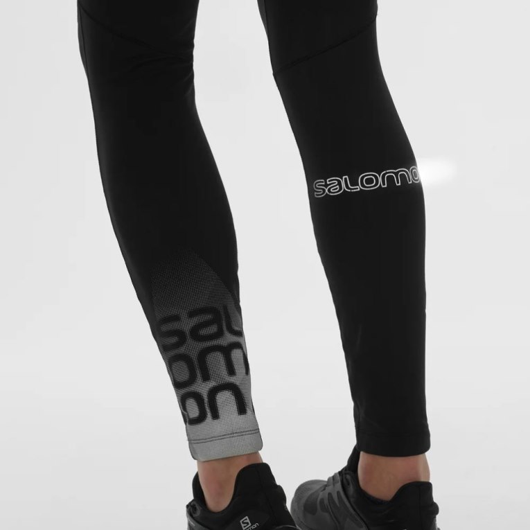 Black Salomon Xa Warm Women's Running Tights | PH 94083O